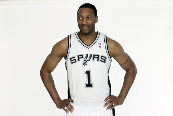  NBA San Antonio Spurs 1 Tracy McGrady New Revolution 30 Swingman Home White Jersey